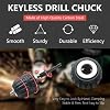 0.8-10mm Capacity Mount Keyless Drill Chuck, 3/8-24 UNF Mount Thread Impact Chuck Converter Conversion Tool, Quick Change Conversion Adapter with 1/4 Inch Hex Shank