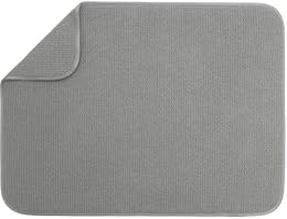 S&T INC. Dish Drying Mat, 18" x 24", XL, Grey