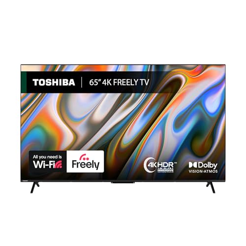 Toshiba 65UV2F53DBU 4K Smart VIDAA TV, Ultra HD, HDR10, Freely, Disney+, Prime Video, Netflix, Dolby Atmos, Dolby Vision, Sound by Onkyo, Works with Alexa, Works with Google Assistant, VIDAA Voice