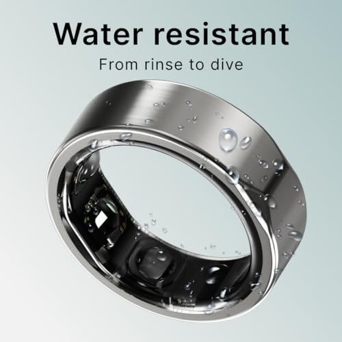 Image of Leaf Halo Smart Ring | Health Tracker | Sleep, Fitness, Stress | Includes 30+ Workout Modes | Battery upto 10 Days | Buy Sizing Kit First | Track Steps, HRV, SPO2 & Periods | Lunar Silver - Size 12