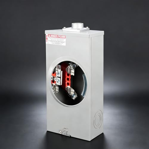 Structure en acier galvanisé de base de compteur électrique 200 A robuste - 6