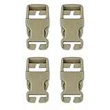 DYZD Plastic Buckle Repair Kit Quick Release Buckles No Sewing Required for Backpack Bag (4pcs Khaki,25 mm)