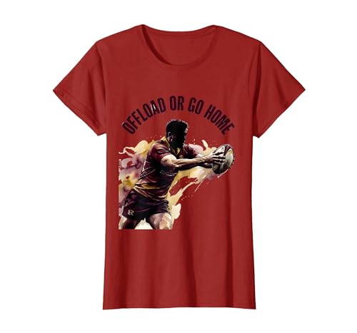 Offload Or Go Home Bold Rugby Graphic Design T-Shirt,
