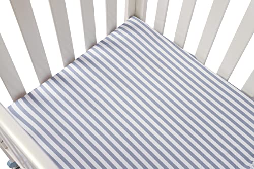 Pack N Play Sheets 2 Pack Stretchy Jersey Knit Playard Fitted Sheets Portable Mini Crib Sheets Set, Convertible Playard Mattress Cover, White And Grey, Stripes And Dots #TOP7