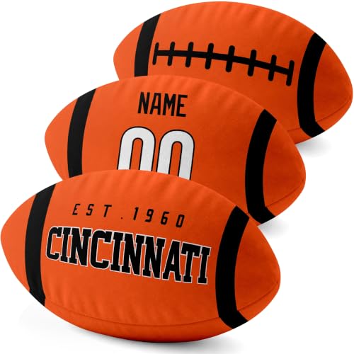 Image of ANTKING Cincinnati Throw Pillow Custom Name Number for Men Boy Gifts | Personalized Gift for Youth for Birthday Christmas