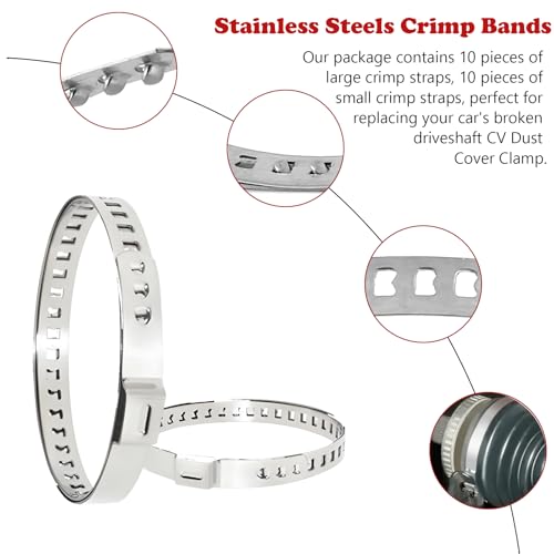 24Pcs CV Joint Boot Pliers Set - Axle Removal Tool Kit with Hose Band & Car Clamping Tools, 2 Pliers, 10 Pairs Adjustable Clamps, and 2 Gloves - Red - Image 5