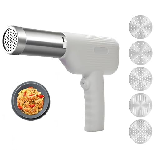 Handheld Electric Pasta Maker, 5-in-1 Cordless Pasta Maker Machine, Portable Noodle Maker with Noodle Molds, Automatic Noodle Press Machine, Homemade Spaghetti Maker For Kitchen by FEIKIT - Used condition - US$35.26