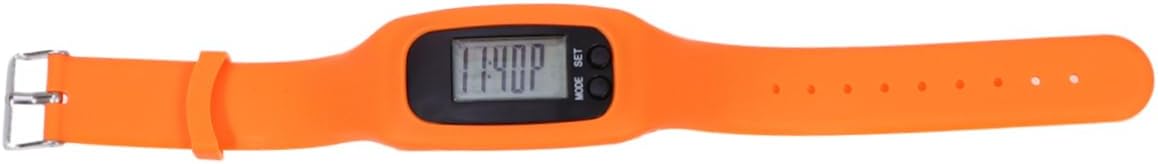 NUOBESTY 1pc Silicone Pedometer Watch for Sports Running and Walking Counter for Hiking Camping and Daily Activity Stylish for Men and Women