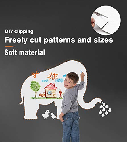 White Board Stickers,39"X18" Magnetic Adhesive Dry Erase Wallpaper With 2 Markers And Magnetic Eraser, White Board Paper For Wall,Thicken Whiteboard Sticky Paper ,No Ghost #TOP3