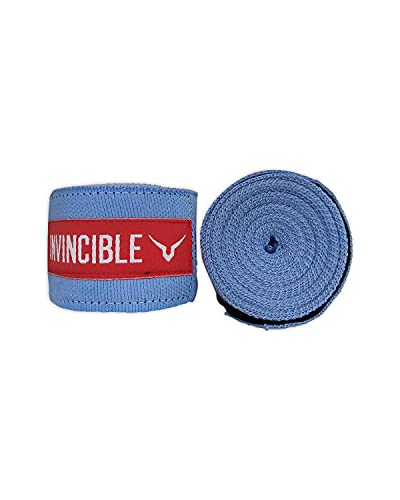 Image of Invincible Mexican Style Semi-Stretch Hand Wraps (Sea Blue, 4.5 Meter)