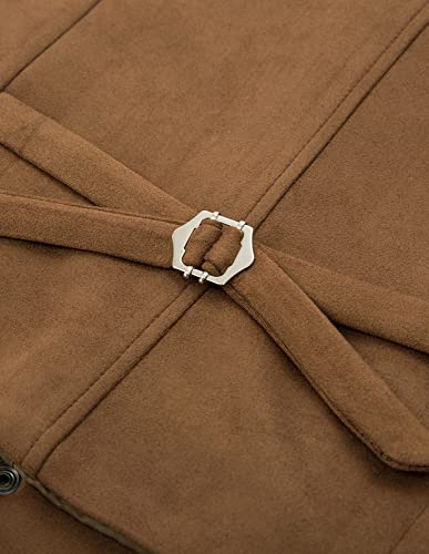 Pj Paul Jones Mens Suede Leather Vest Jacket Western Cowboy Sleeveless Waistcoat Vest Coffee L #TOP7