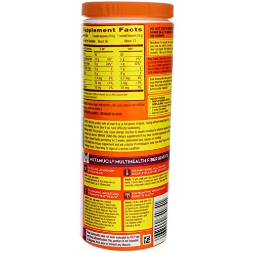 Image of Metamucil Smooth Texture Sugar Free Orange, 72 each