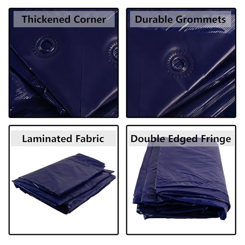 Kuber Industries Waterproof Tarpaulin Sheet 6x6 Feet - Eco-Friendly Tent Tirpal, 120 GSM Tadpatri, Tharpai, Thadika, Thappi, Tarp - Lightweight Premium Blue