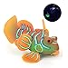 Zerodis Aquarium Simulated Fish, Lifelike Glowing Silicone Fake Fish Ornament with Suction Cup Aquarium Decor Floating Ornament(Green Orange)