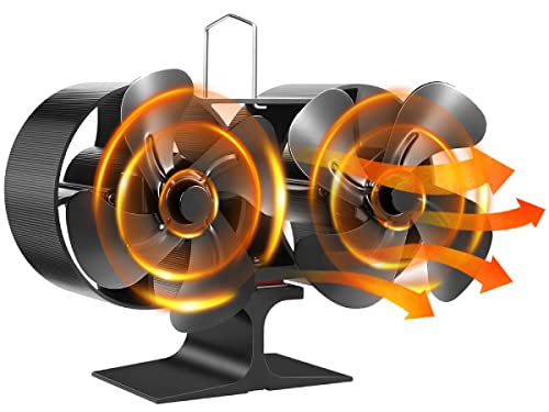 Stove Fan with 4 Blades Fireplace Fan with 2 Motors, Stoves without  Electricity for Fireplace, Fireplace Fan for Wood Stoves : Amazon.de: DIY u0026  Tools