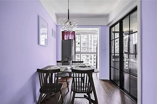 Image of 393 inchx17.7 inch Peel and Stick Wallpaper Solid Color Purple Contact Paper Self Adhesive Removable Wallpaper for Wall Covering Vinyl Rolls
