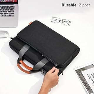 bagasin Borsa per laptop 15–16 pollici, valigetta impermeabile ed estensibile, borsa a tracolla per computer portatile, borsa da lavoro per notebook e PC