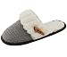 Vonmay Women's Elegant Knitted Cozy Plush Fleece Lined Slip On Indoor House Slippers