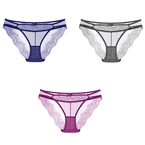 Culotte de bikini sexy dentelle femme taille basse XL confort