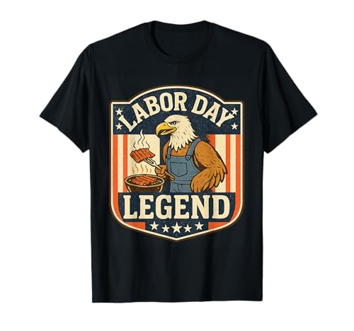 Gráfico de barbacoa de águila patriótica del Día del Camiseta