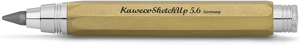 SKETCH UP Clutch Pencil 5.6 mm 5B Brass with Lead Refill I Pencil 10.5 cm