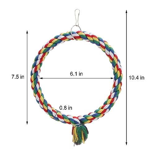 Brinquedo de escalada colorido com corda de pássaro para papagaios, periquito, calopsita, cacatua, c