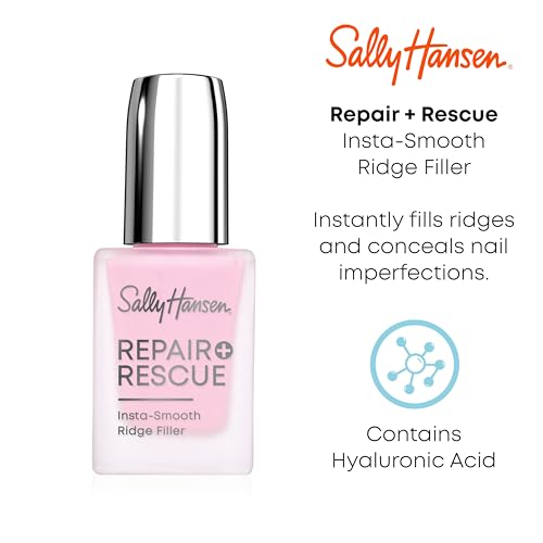 sally hansen nail treatment repair  rescue insta-smooth ridge filler  contains hyaluronic acid  conceals nail imperfections amp smooths nail surface