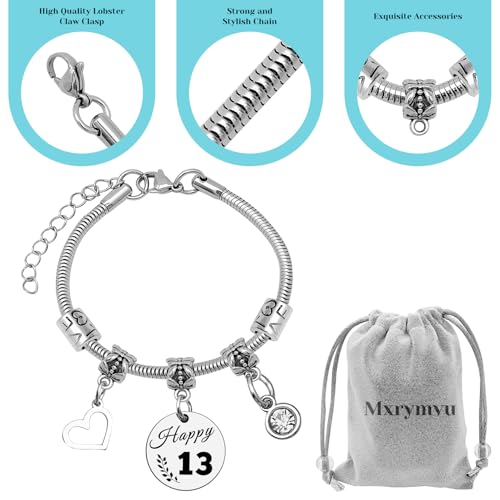 13th Birthday Gifts Bracelet Birthday Gifts for Teens 13 Happy 13th Birthday Gift 13 Year Old Jewelry Gifts for 13 Year Old Birthday Gift for Sister Daughter Friend Niece christmas Graduation Gift4