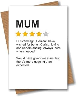 Funny Birthday Card for Mum - Product Star Rating Review