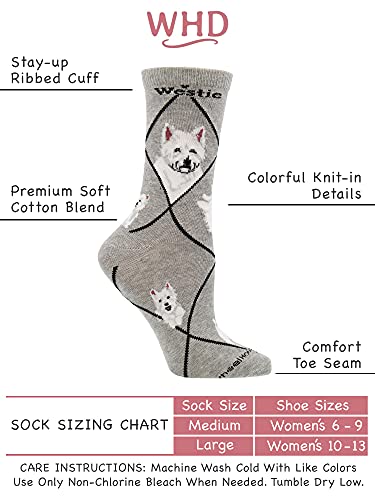 Image of WHD Westie Crew Socks for Women & Men | Gift for Dog Lovers, Cute Pet Socks