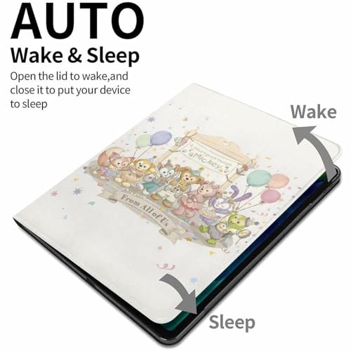 【iPad9世代/iPad10世代/iPadAir4/iPadAir5/Air6/iPadProに適応】アイパッドケース カバー ペン収納付き ペンシル収納 TPU オートスリープ ブック型 全面保護 スタンド機能 かわいい キャラクター