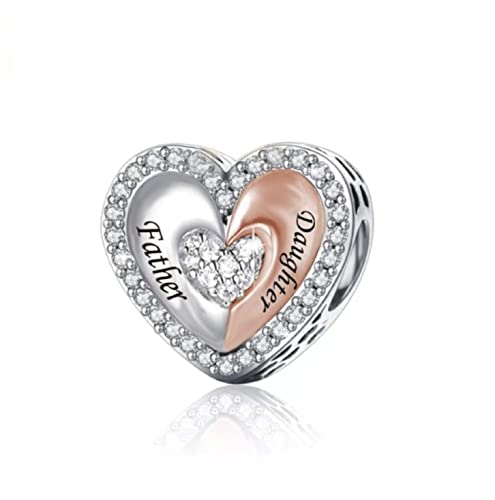 Charm de plata de ley 925 regalo para madre e hijo compatible con Pandora