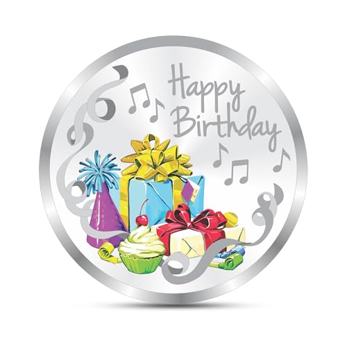 Image of Precious Moments Happy Birthday Silver Coin 10 Grams | 20 Gram | 50 Gram BIS Hallmarked 999 Purity with Gift Box by ACPL