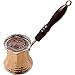 CHUANGRUN Caffettiera Turca, Caffettiera in Rame Martellato, Stile Vintage, Pentola Moka con Piano Cottura, con Manico in Legno, Spessore 0,7 Mm, per Il Campeggio Domestico
