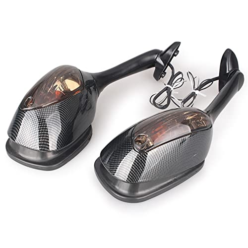 Espejos retrovisores para Suzuki GSXR 600 750 1000 con luz de señal de giro integrada