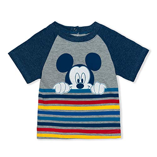 Disney Mickey Mouse Boys T-Shirt, Shorts And Romper Set For Infant – Grey/White Or Navy/Grey #TOP2