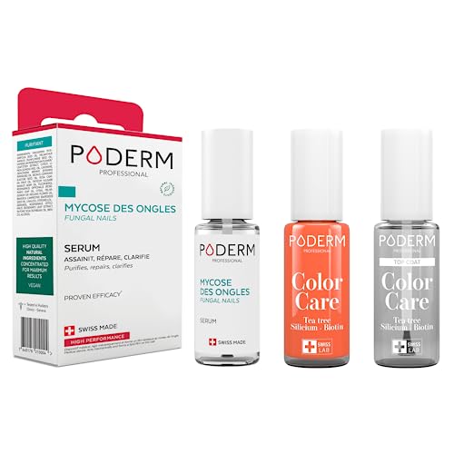 Mycose ongles traitement purifiant PODERM vernis mangue et top coat brillant
