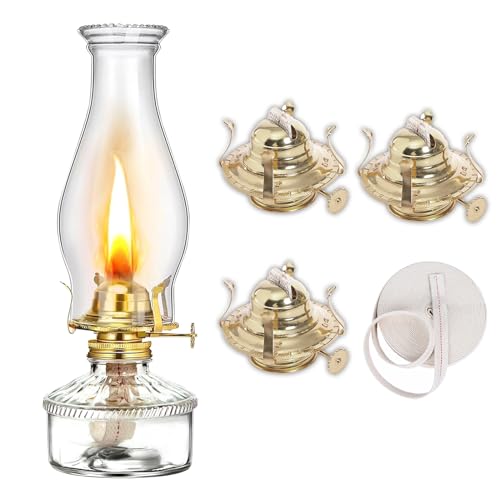 Pacify 4 Pack Oil Lamp Burner Brass Plated Oil Lamp