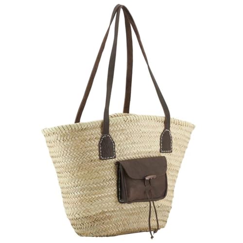Panier cabas palmier ultra léger de 0,60 kg pour éviter le mal de dos