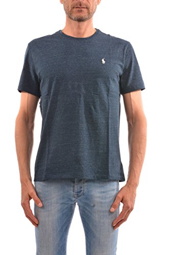 Image of Polo Ralph Lauren Mens Crew Neck T-Shirt, Blue Eclipse, Medium