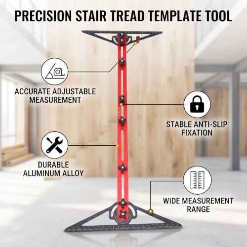 Outil de gabarit marche d'escalier pour mesure précise de sol - 2