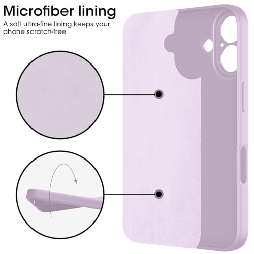 Coque silicone iPhone 16 violette avec dragonne et protection camera - 3
