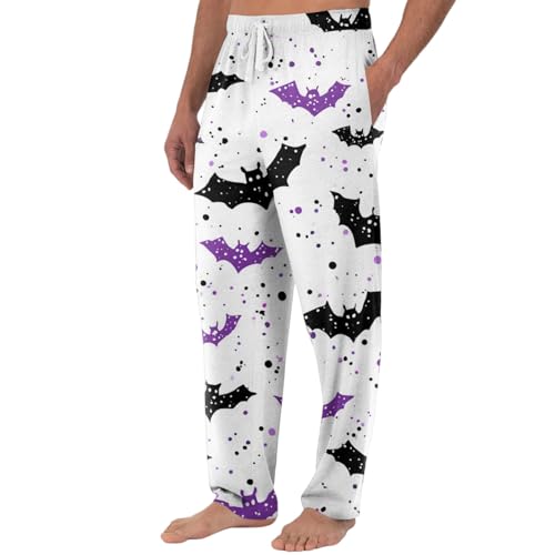 Halloween Costumes Adult,Men's Halloween Pants Casual Drawstring Pattern Joggers Horror Bloody Printed Sweatpants3