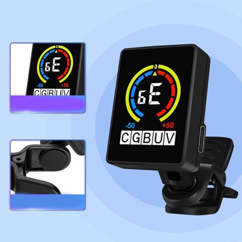 HEIBTENY Accordeur à clip USB pour guitare électrique acoustique basse mandoline écran couleur - Les Beatles, Paul McCartney, John Lennon, RIngo Starr, George Harrison HEIBTENY Accordeur à clip USB pour guitare électrique acoustique basse mandoline écran couleur – Image 6