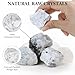 QINJIEJIE Howlite 2PCS Raw Crystals 1.8-2.2'' Natural Crystals Healing Stones Bulk Large Stones for Tumbling Cabbing Fountain Rocks Polishing Handmade DIY Decor Gifts