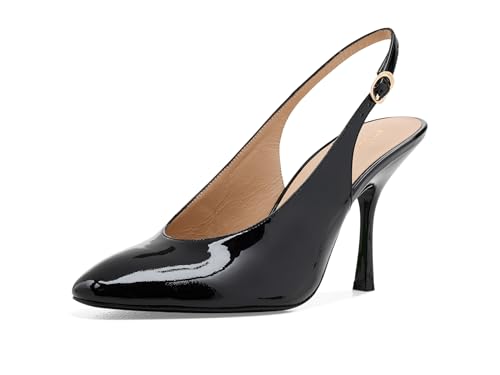 Stuart Weitzman Womens Madison Slingback 85 Black 7.5 Medium