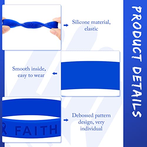 Pulseras de cinta azul para concienciación sobre el abuso infantil y eventos de silicona Bucherry 4
