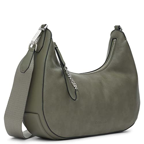 Image of Calvin Klein Womens Clay Top Zip Hobo Shoulder Bag