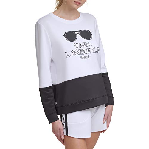KARL LAGERFELD Damen Langärmeliges Rundhalsausschnitt Sweatshirt,...