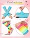 Blulu 6 Pcs 80s Outfit Costume Accessories for Women Fancy Neon Lace Headband Earrings Fishnet Gloves Necklace Bracelet(Rainbow)